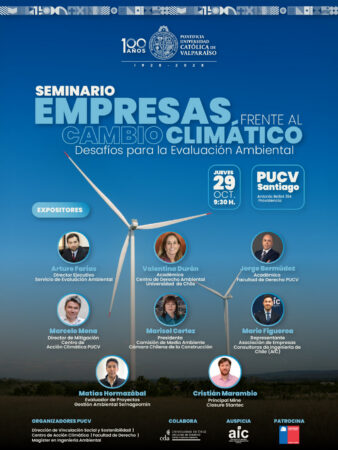 Cambio climático y evaluación ambiental: PUCV reunirá a especialistas del mundo público, académico y empresarial