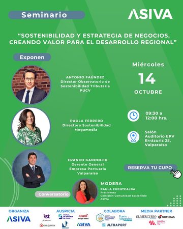 Seminario abordará el rol de la sostenibilidad en las estrategias de negocios y el desarrollo regional