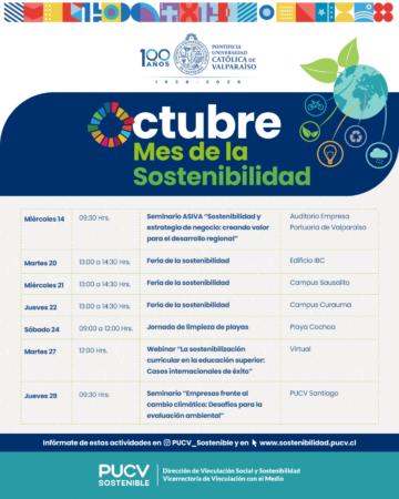 Durante octubre la PUCV celebrará el Mes de la Sostenibilidad